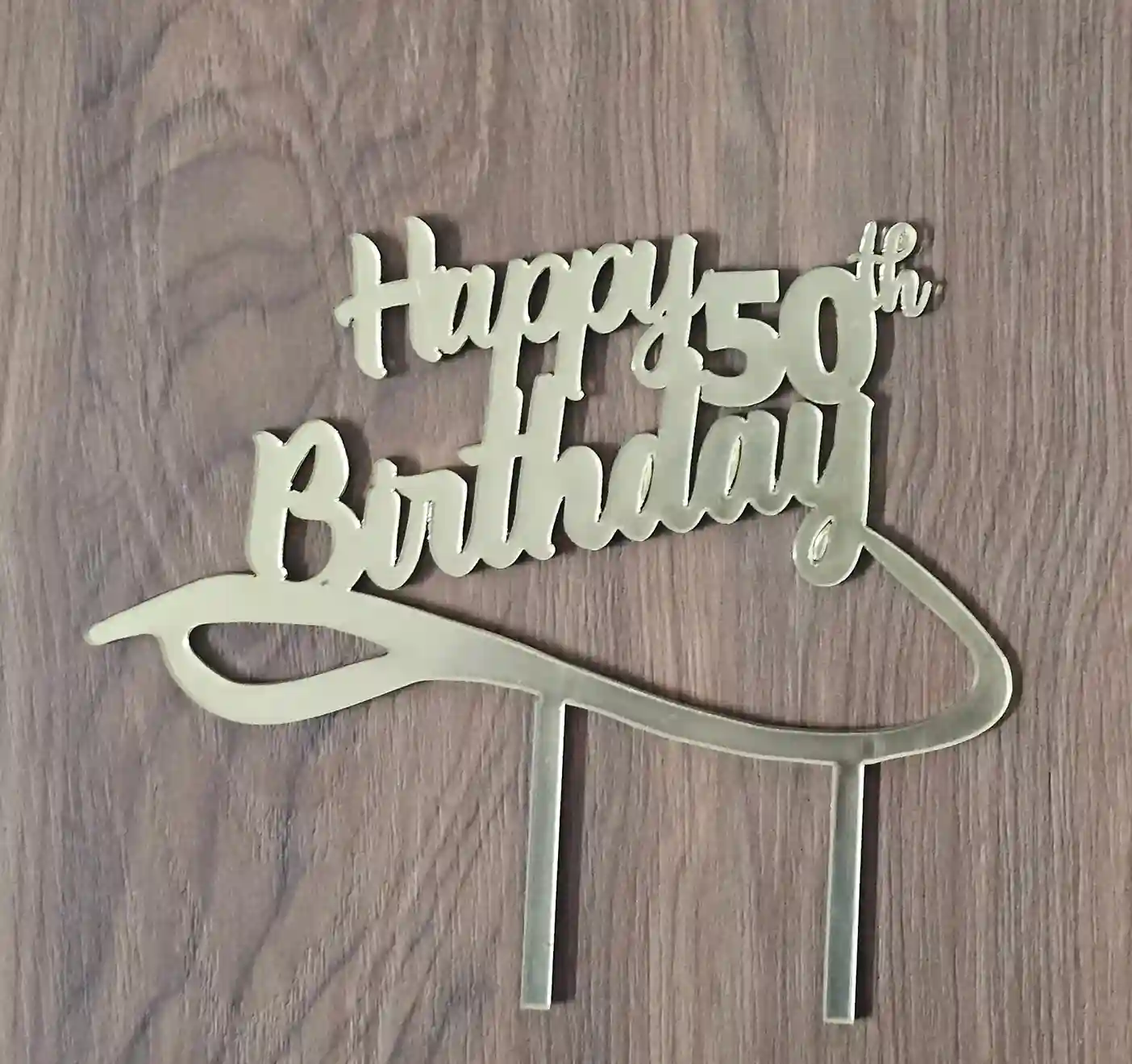 Custom birthday topper with age personalization